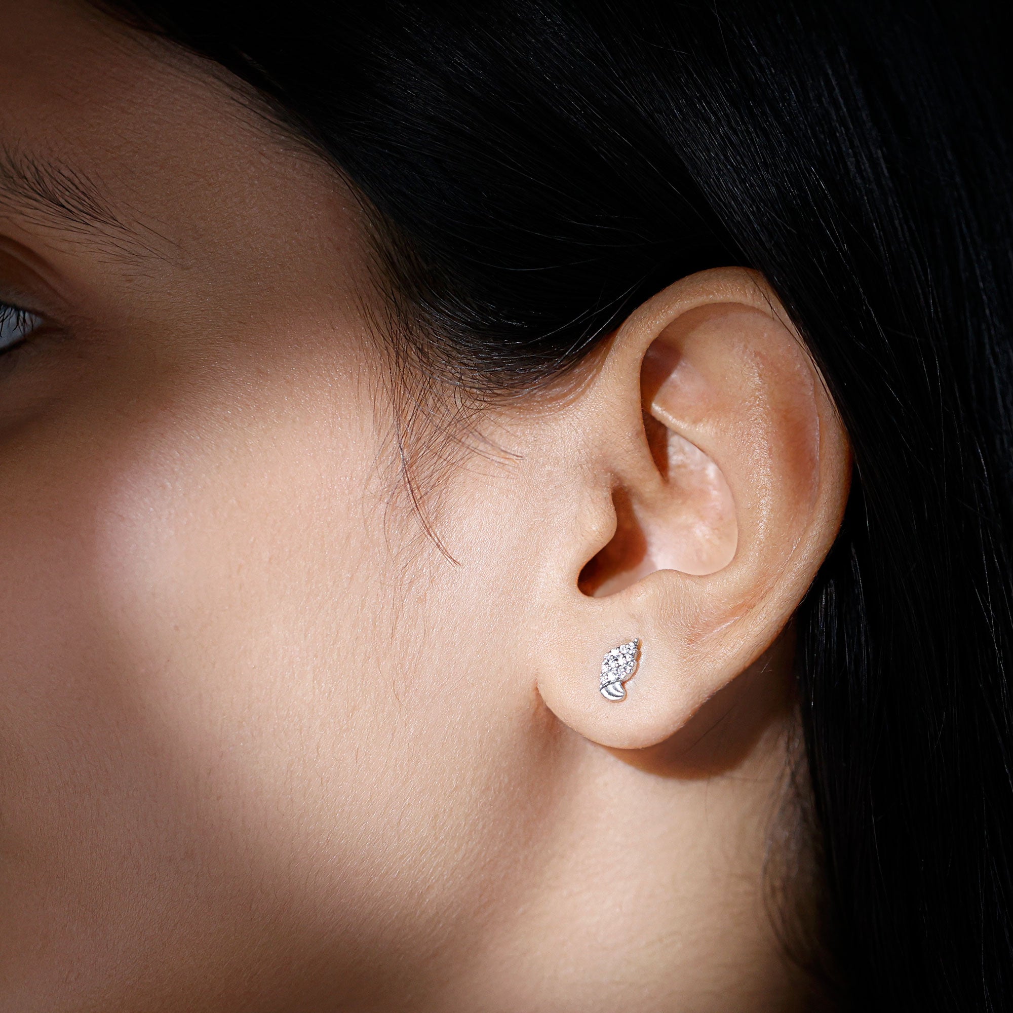 Moissanite Contemporary Stud Earrings D-VS1 - Sparkanite Jewels