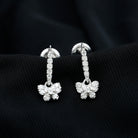 Animal Inspired Moissanite Drop Earrings, D-VS1 - Sparkanite Jewels