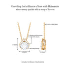 Minimal Moissanite Pendant with Hidden Bail D-VS1 6 MM - Sparkanite Jewels