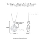 Certified Moissanite Cocktail Double Halo Pendant D-VS1 6 MM - Sparkanite Jewels