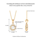 Cushion Shape Moissanite Halo Pendant Necklace D-VS1 6 MM - Sparkanite Jewels