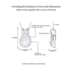 Pear Shape Moissanite Statement Drop Pendant D-VS1 7X9 MM - Sparkanite Jewels
