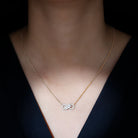Marquise and Round Moissanite Classic Infinity Necklace D-VS1 - Sparkanite Jewels