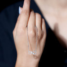 Minimal Certified Moissanite Infinity Necklace D-VS1 - Sparkanite Jewels