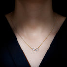 Minimal Certified Moissanite Infinity Necklace D-VS1 - Sparkanite Jewels
