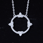 Minimal Certified Moissanite Eternity Necklace D-VS1 - Sparkanite Jewels