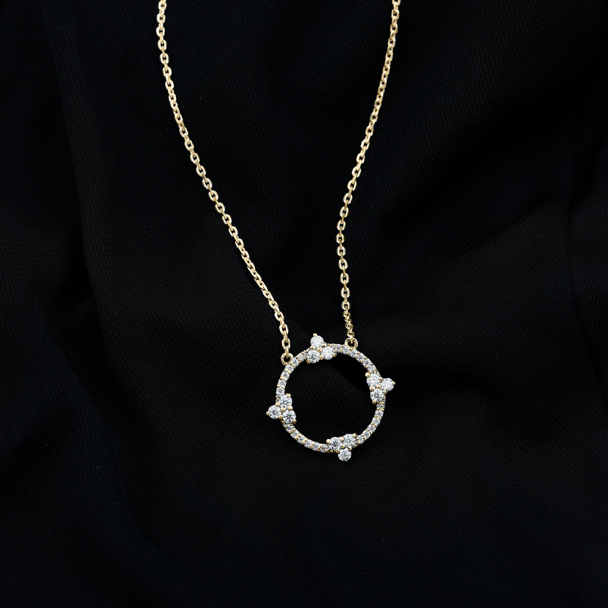 Minimal Certified Moissanite Eternity Necklace D-VS1 - Sparkanite Jewels