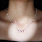 Minimal Infinity Necklace with Certified Moissanite D-VS1 - Sparkanite Jewels