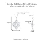 Nature Inspired Floral Moissanite Statement Pendant Necklace D-VS1 - Sparkanite Jewels