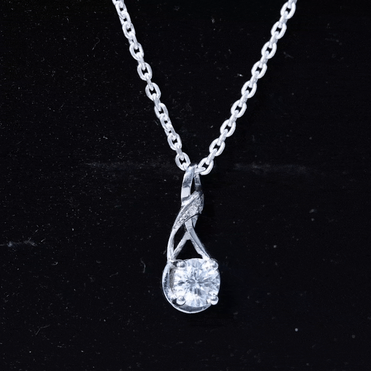 Certified Moissanite Infinity Pendant Necklace D-VS1 - Sparkanite Jewels