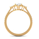 Vintage Style Moissanite Engagement Ring D-VS1 6 MM - Sparkanite Jewels