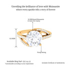 Moissanite Solitaire Engagement Ring with Side Stones D-VS1 10 MM - Sparkanite Jewels