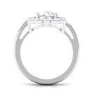 Simple Moissanite Estate Engagement Ring with Halo D-VS1 8 MM - Sparkanite Jewels