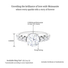 Certified Moissanite Solitaire Promise Ring D-VS1 8 MM - Sparkanite Jewels