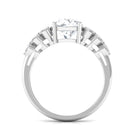 Certified Moissanite Solitaire Promise Ring D-VS1 8 MM - Sparkanite Jewels
