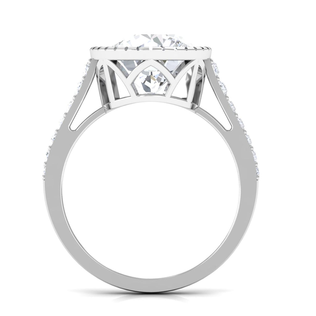 Vintage Inspired Moissanite Solitaire Engagement Ring D-VS1 10 MM - Sparkanite Jewels