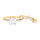 Moissanite Classic Wedding Ring Set D-VS1 6 MM - Sparkanite Jewels