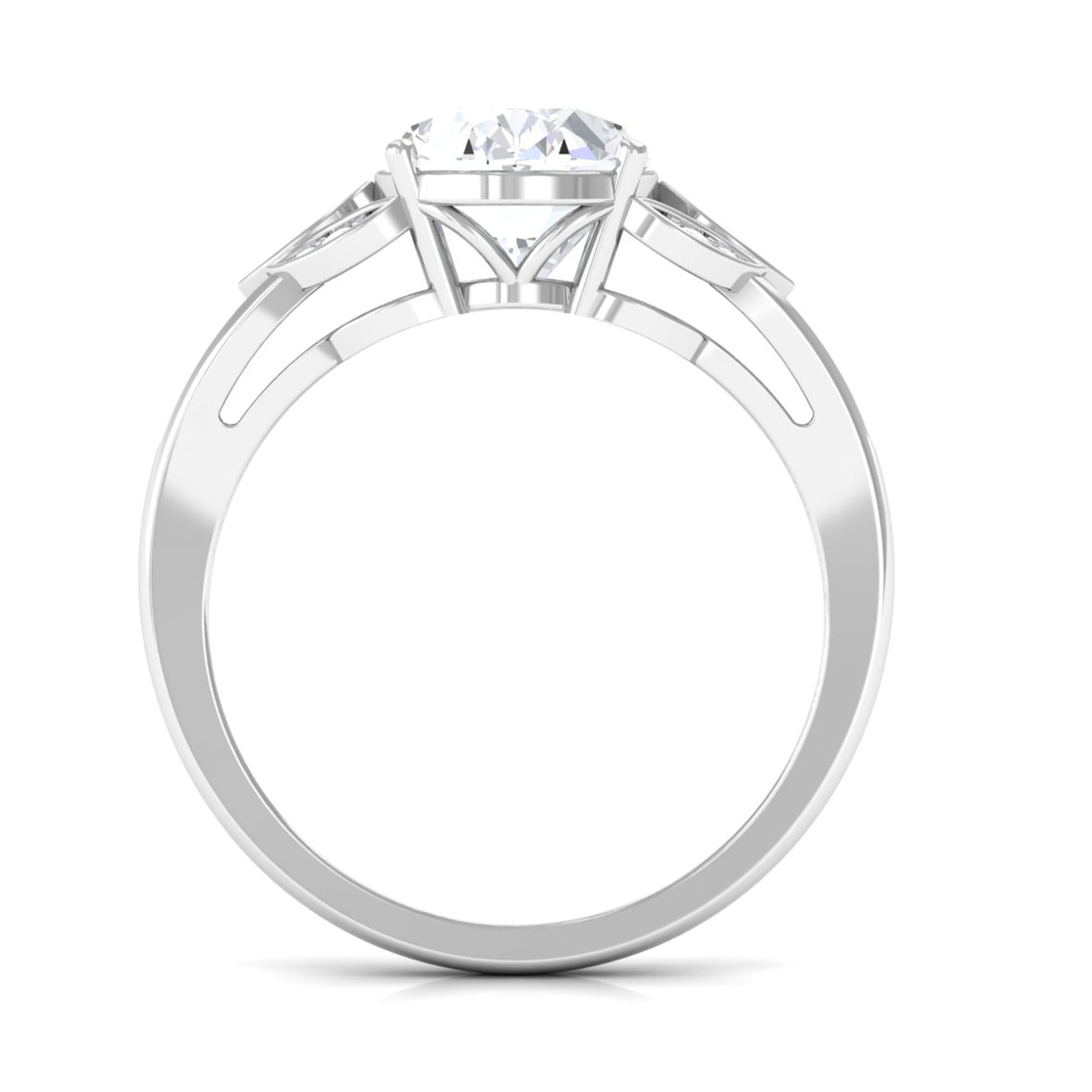 Oval Shape Solitaire Moissanite Estate Engagement Ring D-VS1 8X10 MM - Sparkanite Jewels