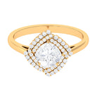 Cushion Cut Moissanite Statement Engagement Ring D-VS1 6 MM - Sparkanite Jewels