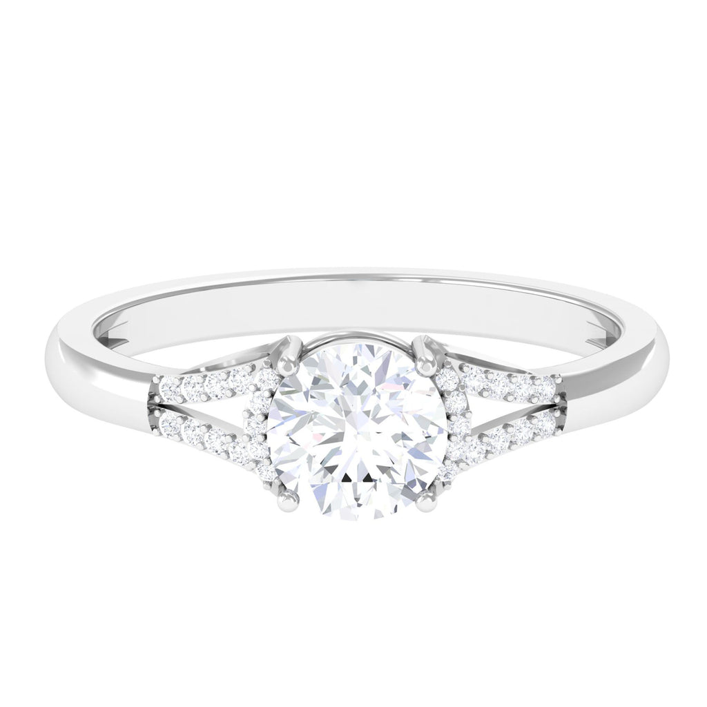 Round Shape Moissanite Classic Solitaire Engagement Ring D-VS1 6 MM - Sparkanite Jewels