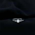 Minimal Moissanite Solitaire Promise Ring D-VS1 - Sparkanite Jewels