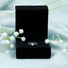 Minimal Moissanite Solitaire Promise Ring D-VS1 - Sparkanite Jewels