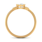 Minimal Round Shape Moissanite Solitaire Promise Ring D-VS1 5 MM - Sparkanite Jewels