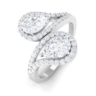 Pear Shape Moissanite Designer Wrap Ring D-VS1 - Sparkanite Jewels