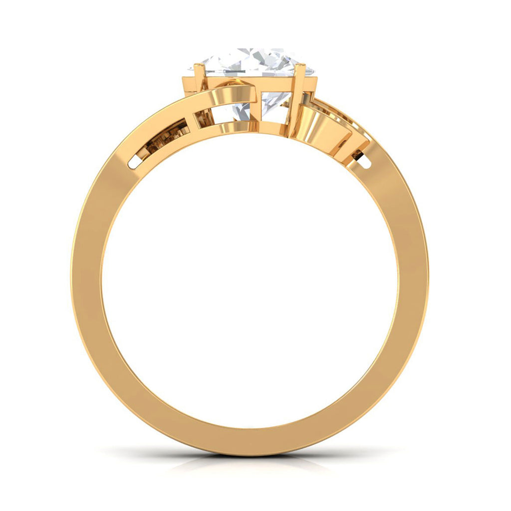 Round Shape Moissanite Designer Engagement Ring D-VS1 8 MM - Sparkanite Jewels