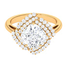 Cushion Cut Moissanite Statement Engagement Ring D-VS1 8 MM - Sparkanite Jewels