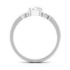 Round Shape Certified Moissanite Promise Ring D-VS1 6 MM - Sparkanite Jewels