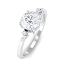 Round Shape Certified Moissanite Promise Ring D-VS1 6 MM - Sparkanite Jewels