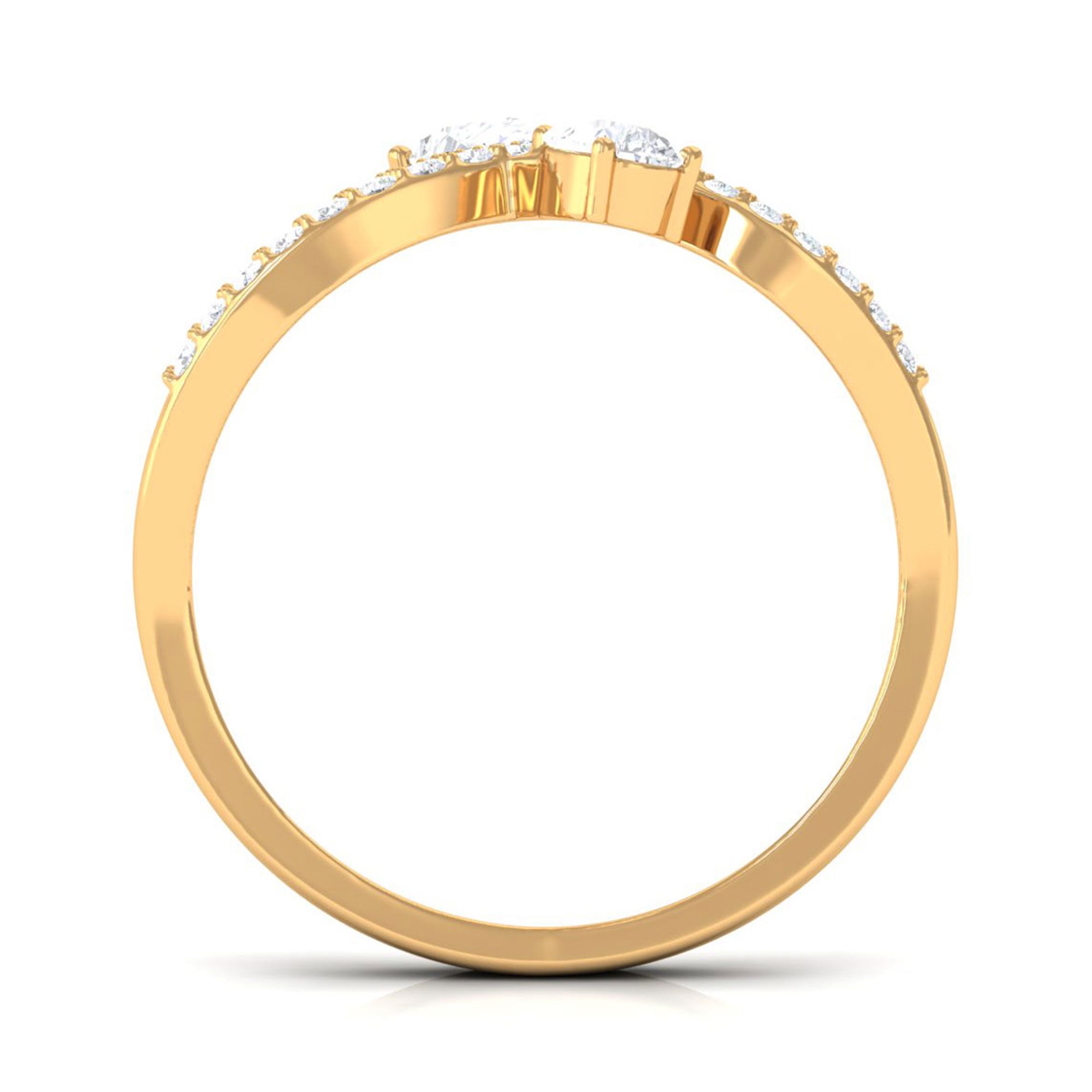 Pear Shape Moissanite Infinity Promise Ring D-VS1 - Sparkanite Jewels