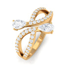 Pear Shape Moissanite Infinity Promise Ring D-VS1 - Sparkanite Jewels