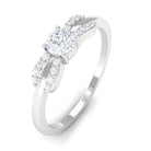 Certified Moissanite Minimal Promise Ring D-VS1 - Sparkanite Jewels