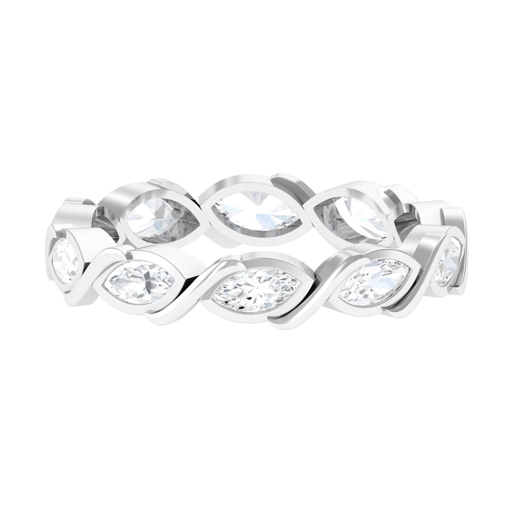 Minimal Full Eternity Ring with Moissanite D-VS1 - Sparkanite Jewels