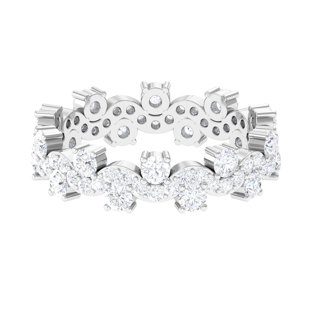 Designer Certified Moissanite Eternity Ring D-VS1 - Sparkanite Jewels