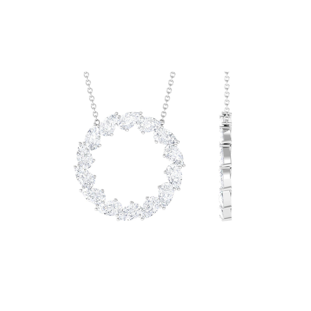 Pear Shape Moissanite Eternity Necklace D-VS1 - Sparkanite Jewels